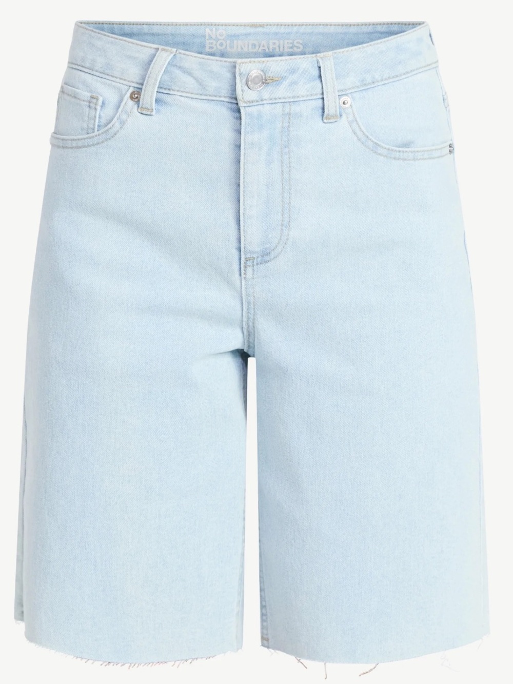 No Boundaries Denim Fray Jorts, 10'' Inseam, Women's Size 6